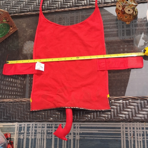 Halloween Dog Costume Red Devil Adjustable Size M FUN See Measurements - Picture 5 of 13